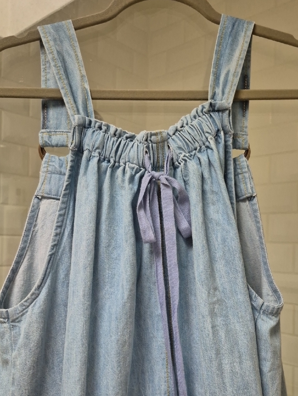 NWT Free People Lt. Blue Denim Summer Maxi Dress Retail $168 Sz Small - Picture 8 of 8